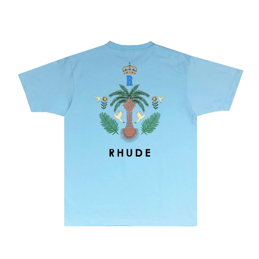 Rhude T-shirts Printed Trendy Pure Cotton